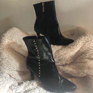 George Black Studded Boots